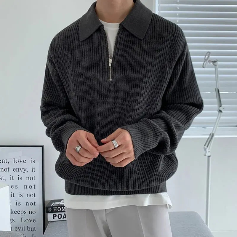 Men's casual sophistication half-zip sweater