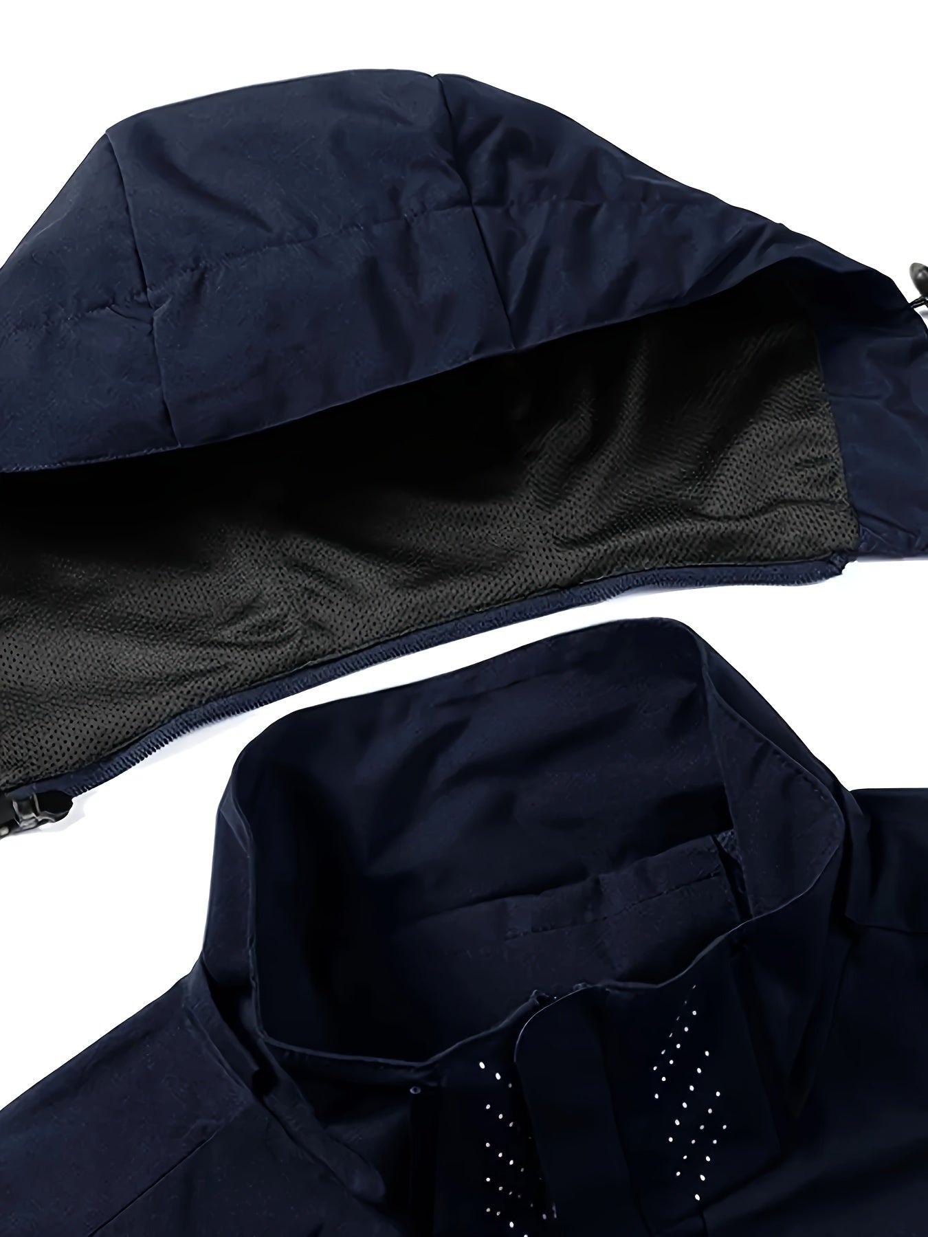 Lightweight windproof jacket with detachable hood men