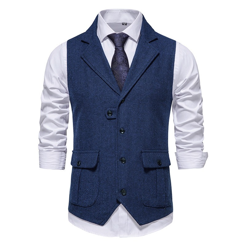 Classic single-breasted vest for men