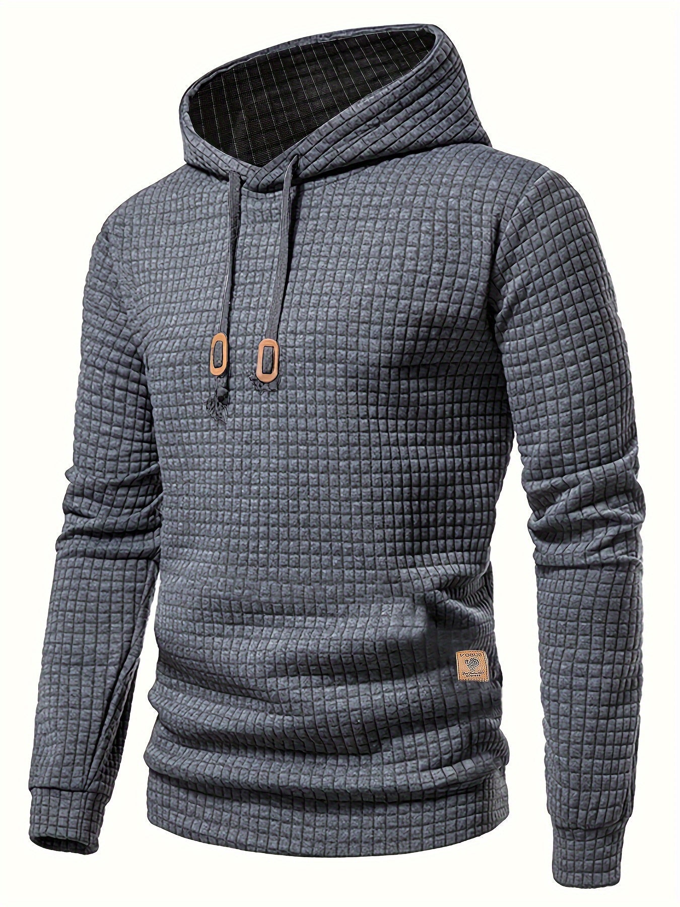Casual men’s waffle winter hoodie