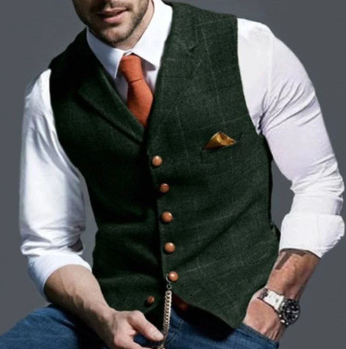 Craig - Elegant Men's Vest - Classic Tailored Design for Formal and Business Wear
