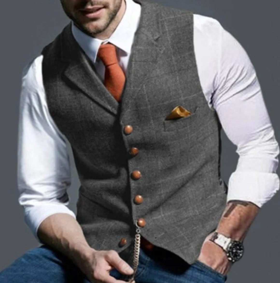 Craig - Elegant Men's Vest - Classic Tailored Design for Formal and Business Wear