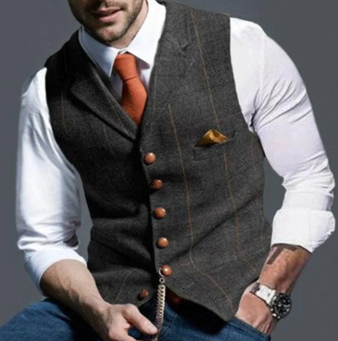 Craig - Elegant Men's Vest - Classic Tailored Design for Formal and Business Wear