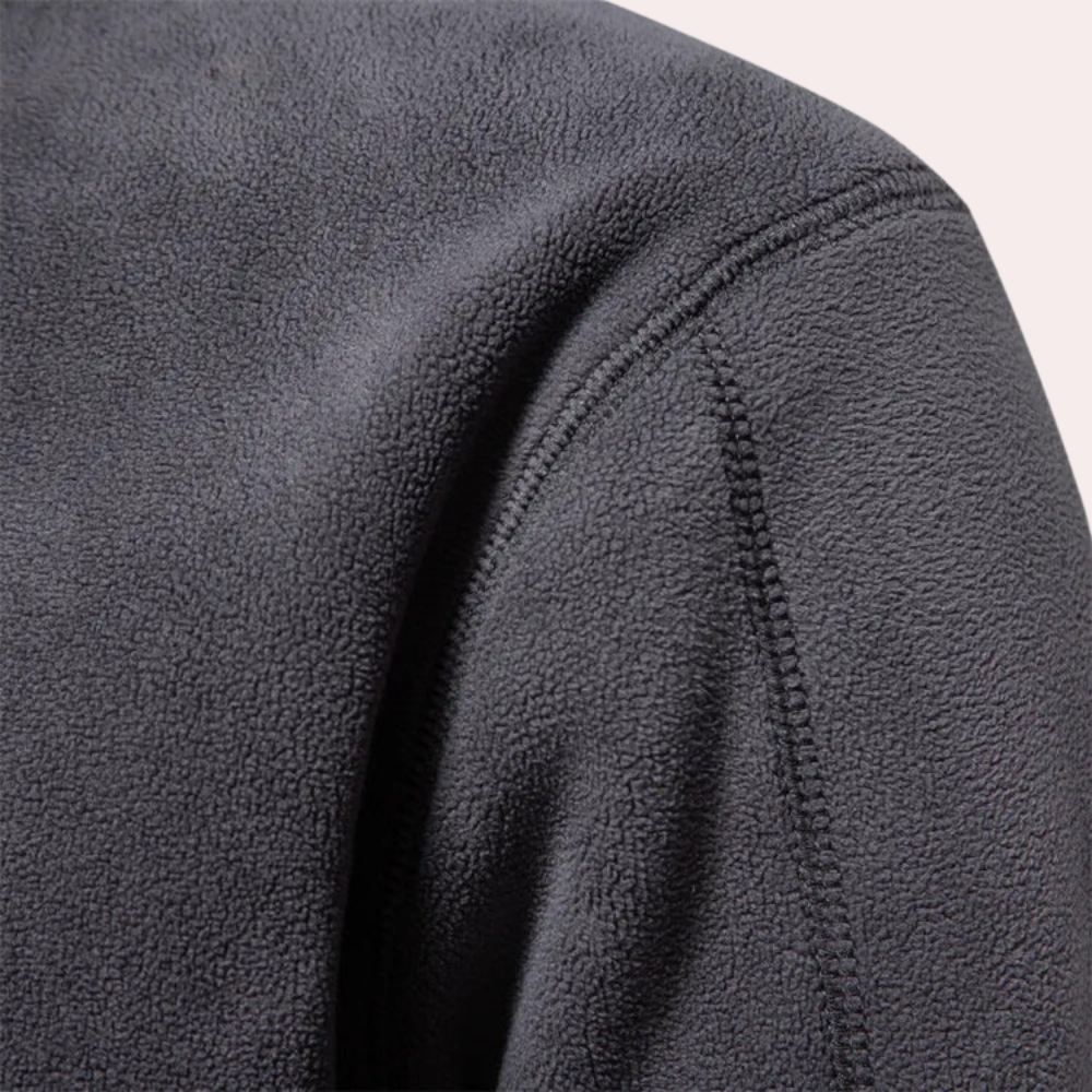 Men's casual loose fit half zip stand collar sweater