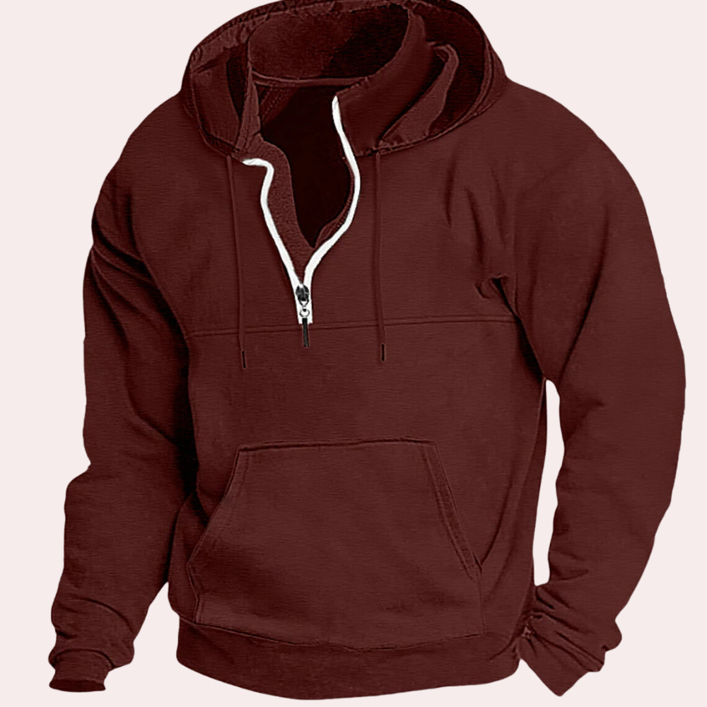 Hooded casual sweatshirt jacket for men