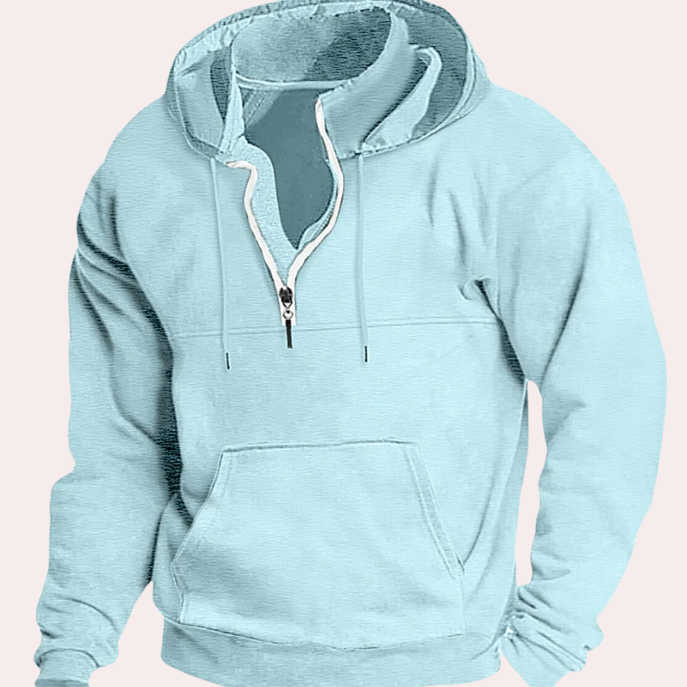 Hooded casual sweatshirt jacket for men
