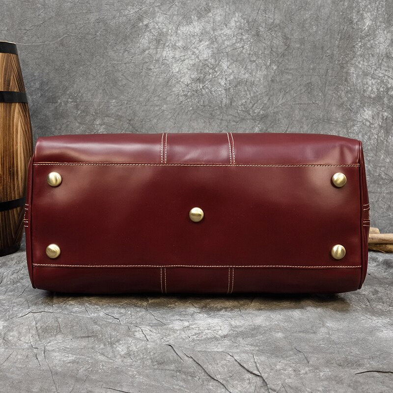 Leather Travel Bag – Luxury Weekender for Men and Women