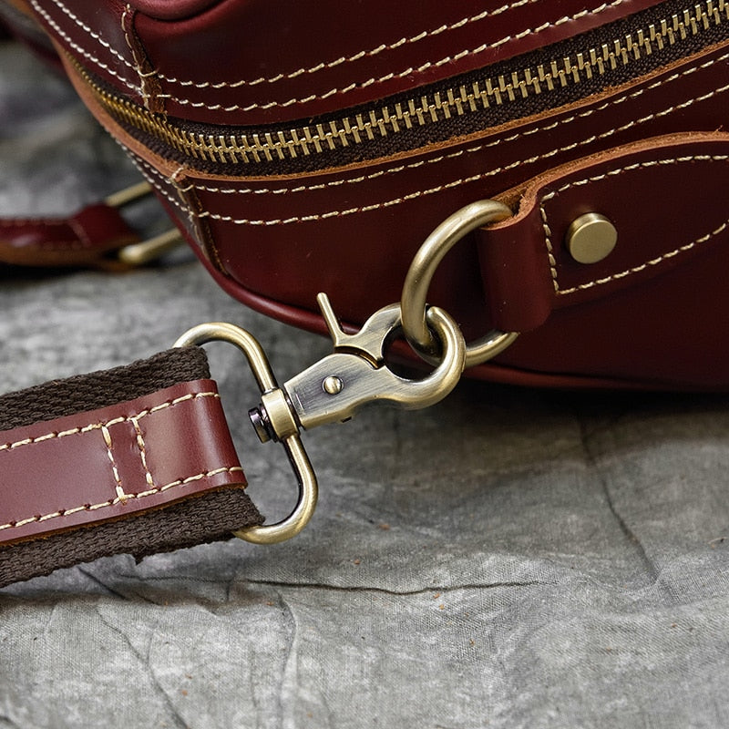 Leather Travel Bag – Luxury Weekender for Men and Women