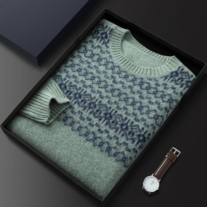 Men's classic sweater with a patterned design