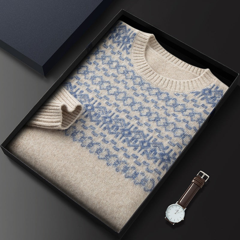 Men's classic sweater with a patterned design