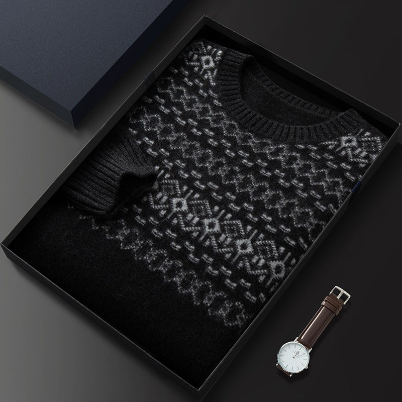 Men's classic sweater with a patterned design
