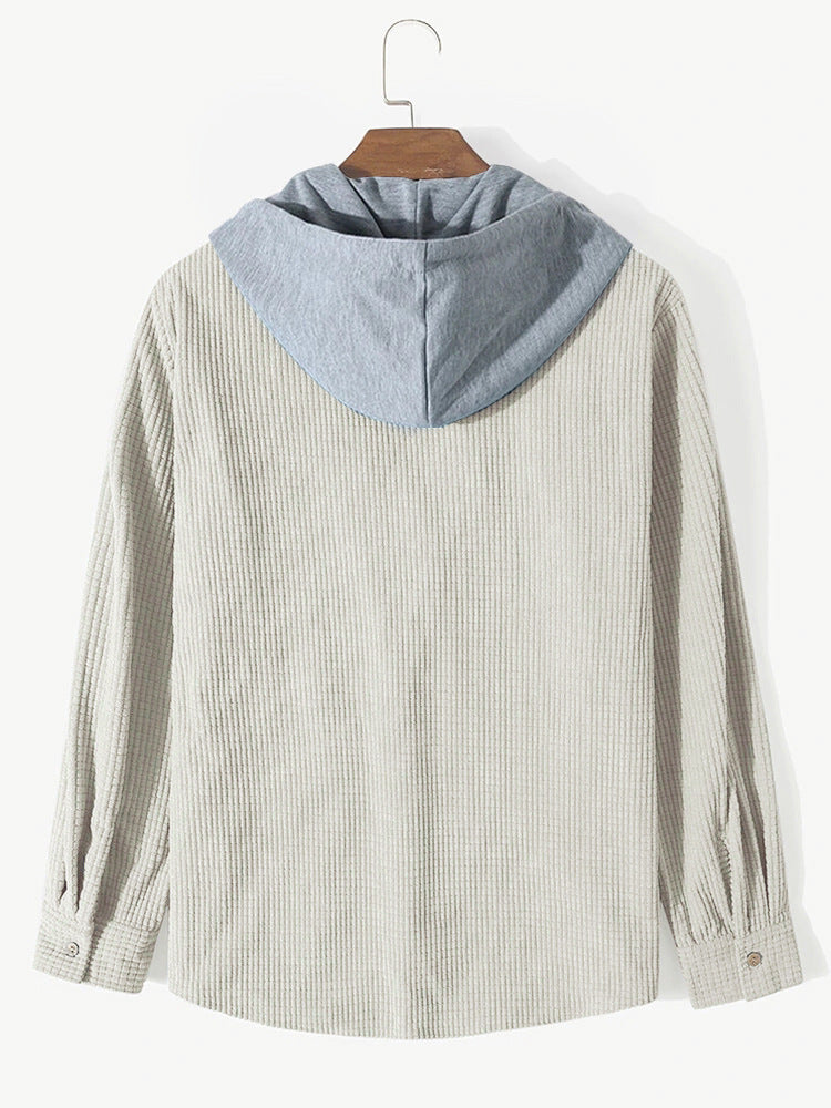 Men's autumn and winter waffle hooded sweatshirt