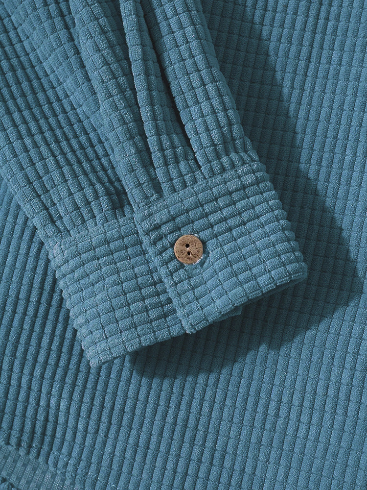 Men's autumn and winter waffle hooded sweatshirt
