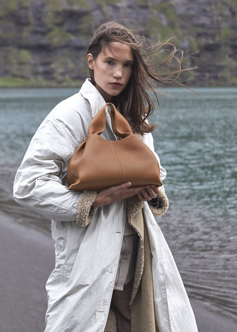 Chic Organic – Draped Calf Leather Bag