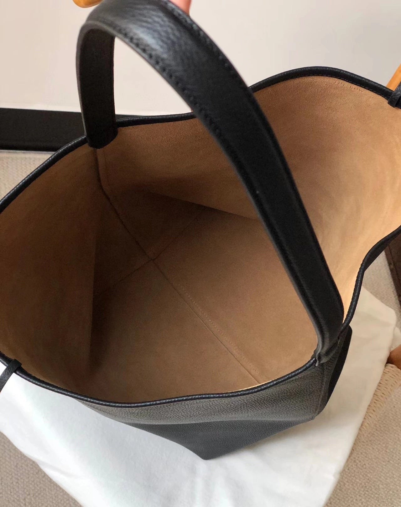 RowRuche Cowhide Leather Tote Bag