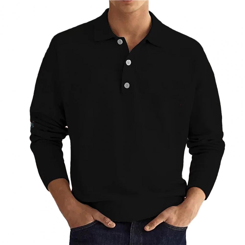 Men's classic long-sleeve polo shirt
