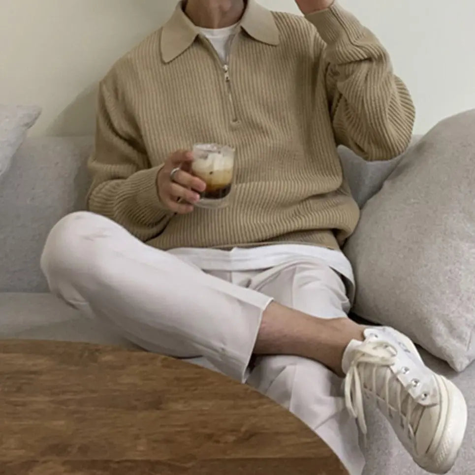 Men's casual sophistication half-zip sweater
