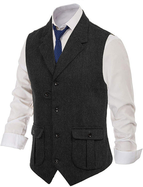 Men's classy vest button closure