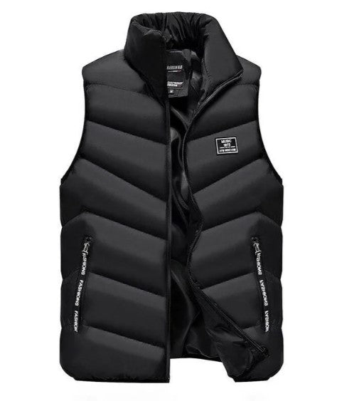 Men's puffer vest in brown