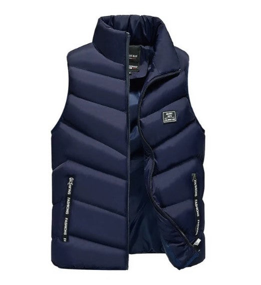 Men's puffer vest in brown