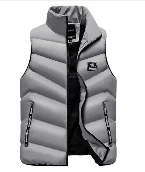 Men's puffer vest in brown