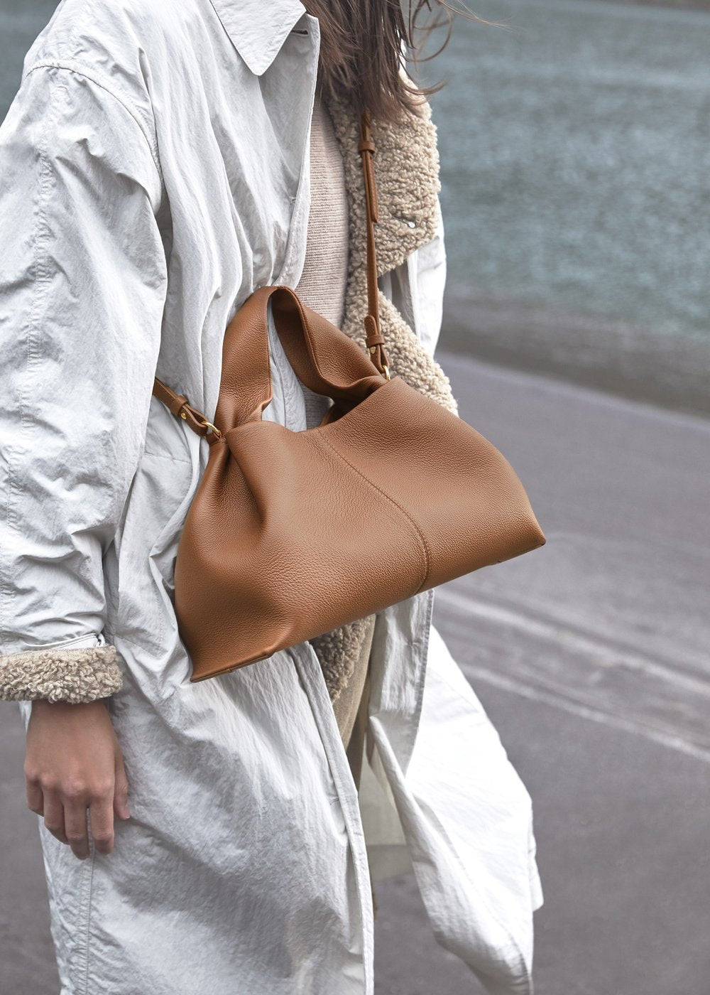 Chic Organic – Draped Calf Leather Bag