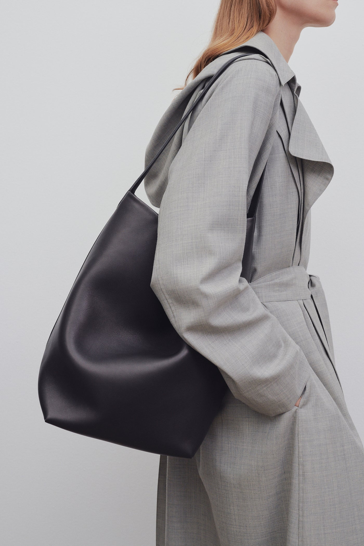 RowRuche Cowhide Leather Tote Bag