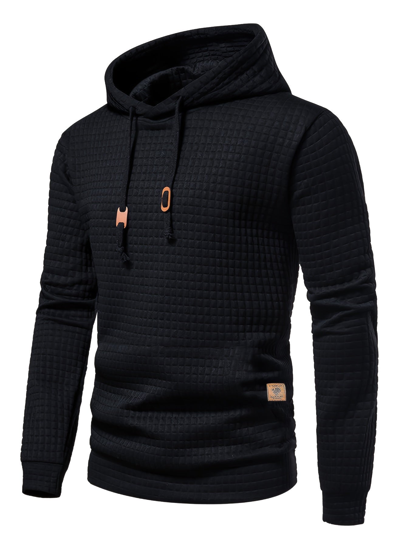 Casual men’s waffle winter hoodie