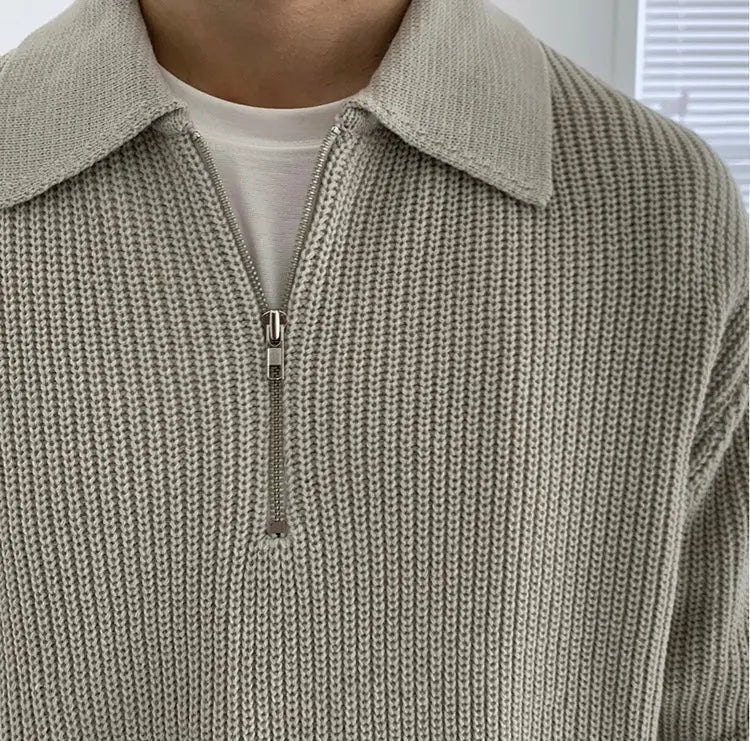 Men's casual sophistication half-zip sweater