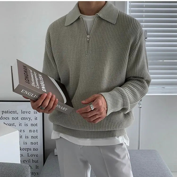 Men's casual sophistication half-zip sweater