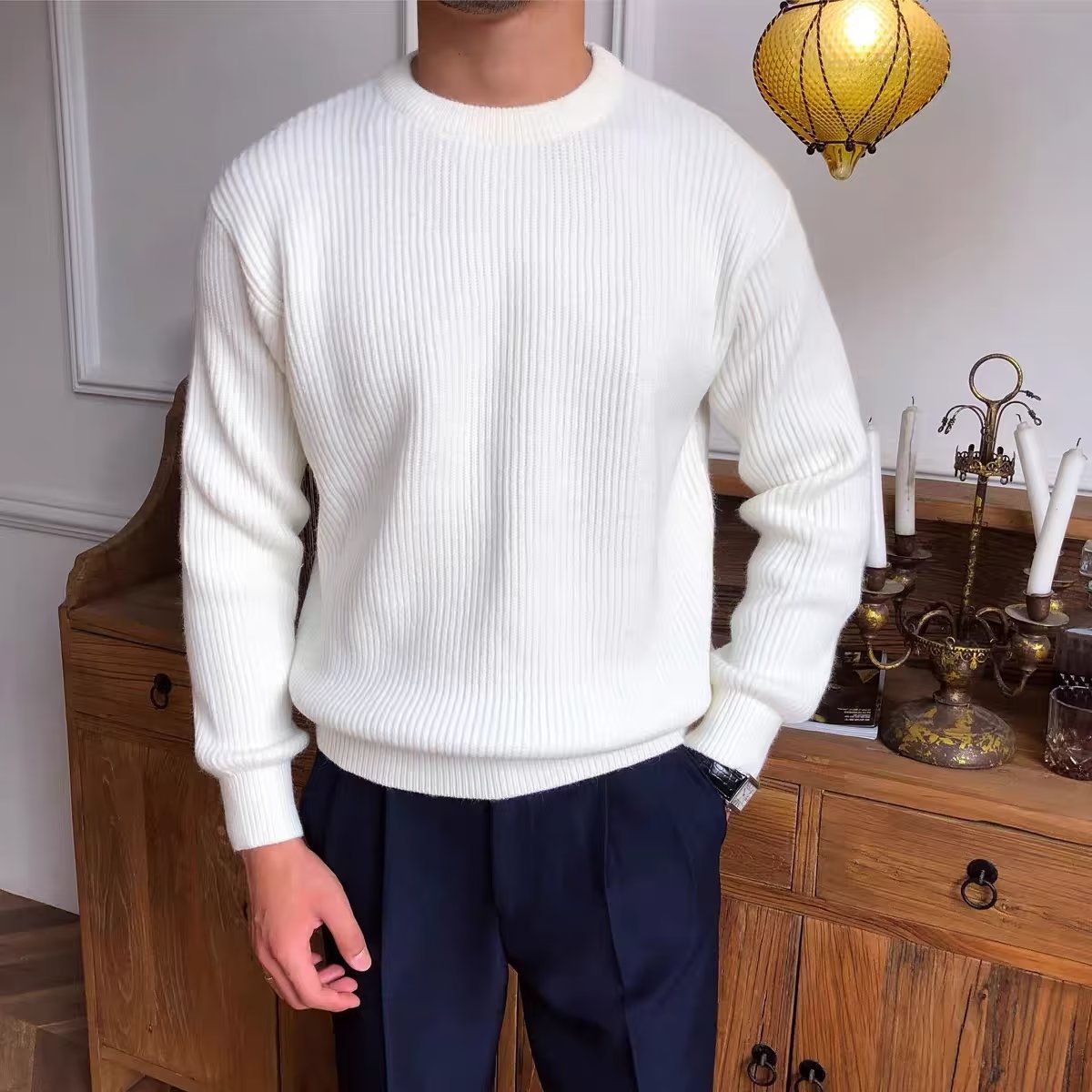 Men's crew neck sweater